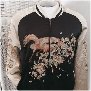 SUPER PLUSH GOLD IBIS SATIN BOMBER SUKAJAN